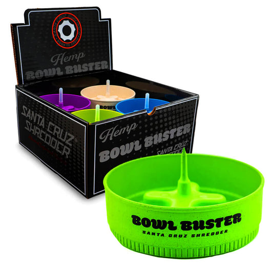 Santa Cruz biologisch abbaubare Bowl Buster Aschenbecher, verschiedene Farben (12 Stück/Display)