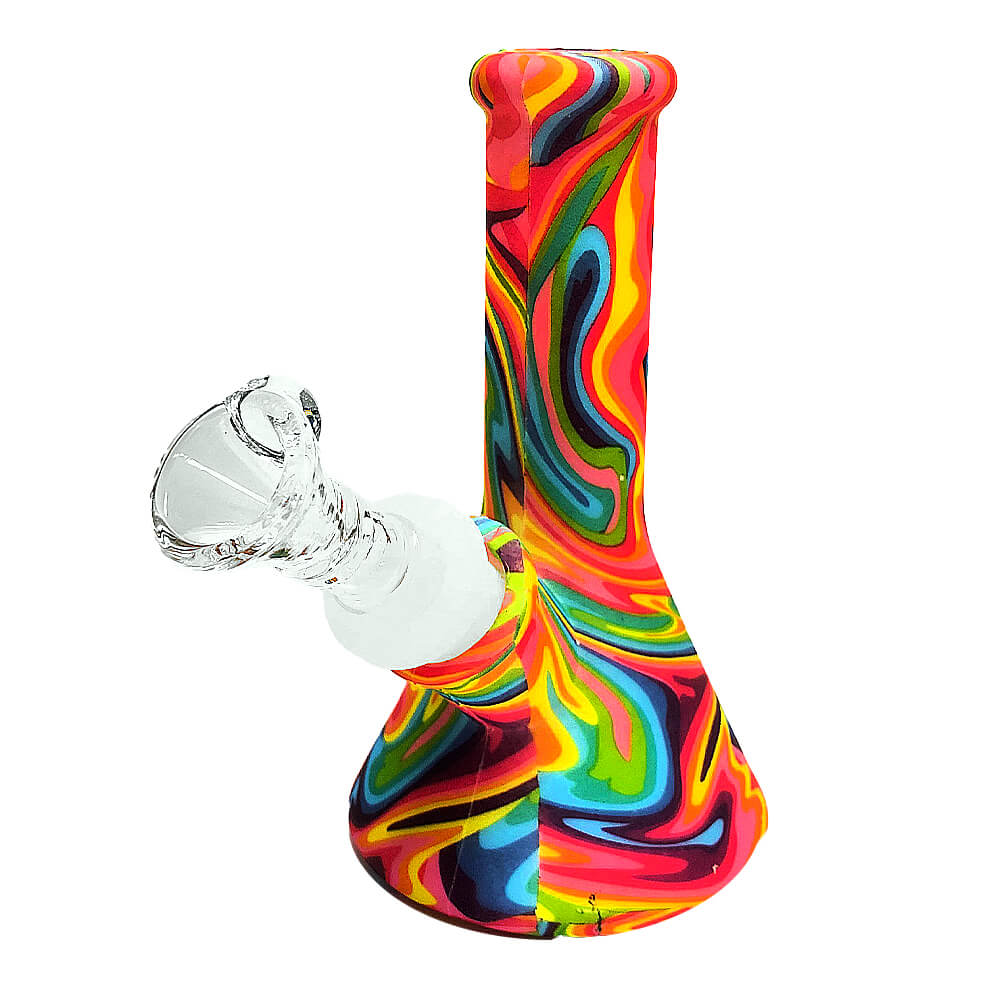 Silikon-Bong „Psychedelic Dream“, mehrfarbig, 13 cm