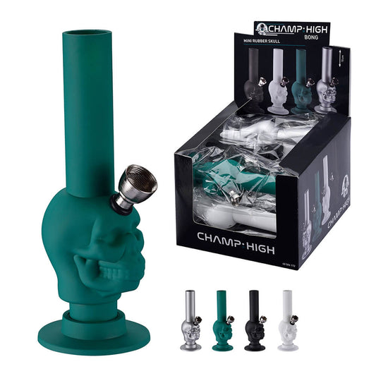 Champ High Skull Silikon-Bong, verschiedene Farben (12 Stück/Display)