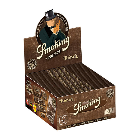 Smoking Brown Kingsize Slim Drehpapiere (50 Stück/Display)