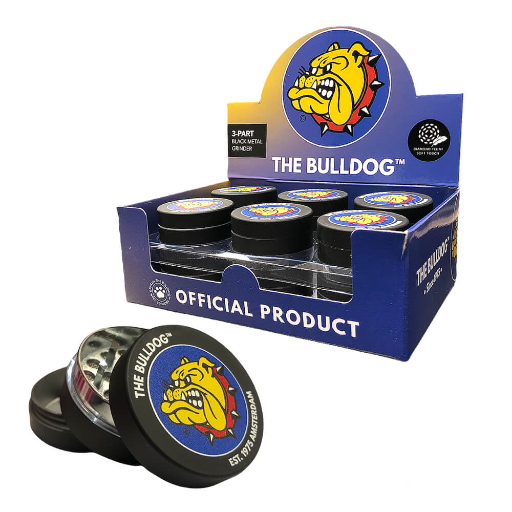 The Bulldog Original Black Amsterdam Metallschleifer 3-teilig &#8211; 35mm (12 Stück/Display)