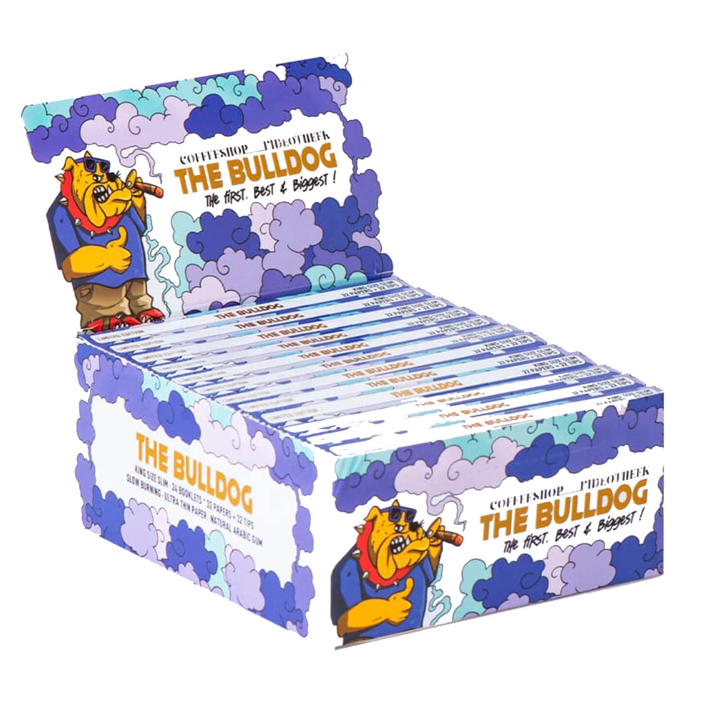 The Bulldog Rolling Papers King Size Slim mit Tips Limited Edition (24 Stück/Display)
