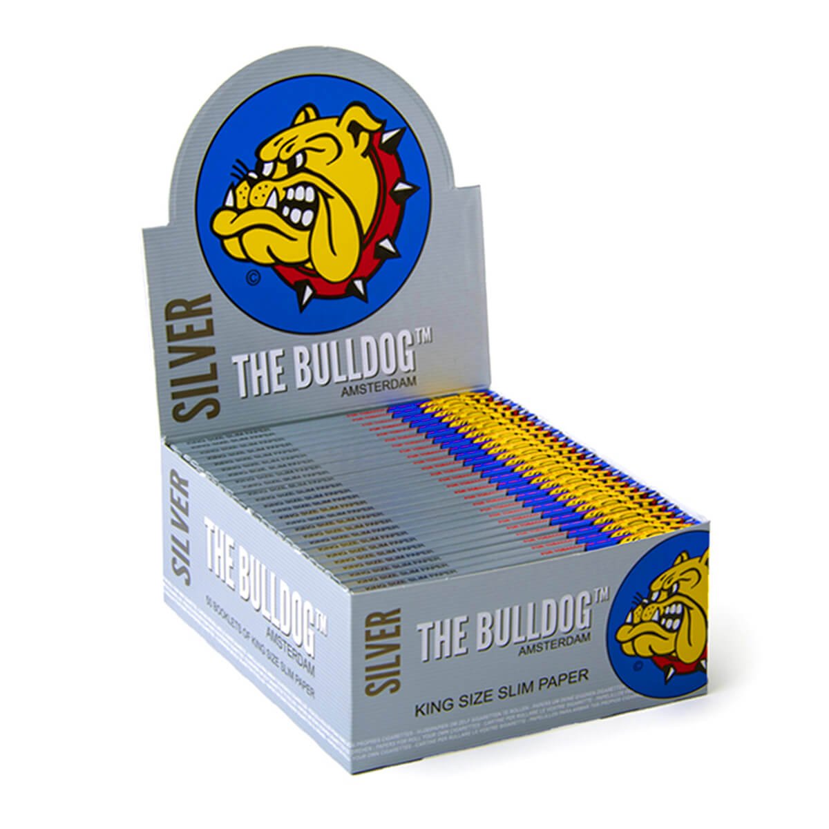 The Bulldog Original Silver King Size Slim Rolling Papers (50 Stück/Display)