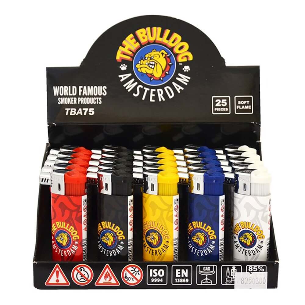 Bulldog Windproof Soft Flame Feuerzeuge (25 Stück/Display)
