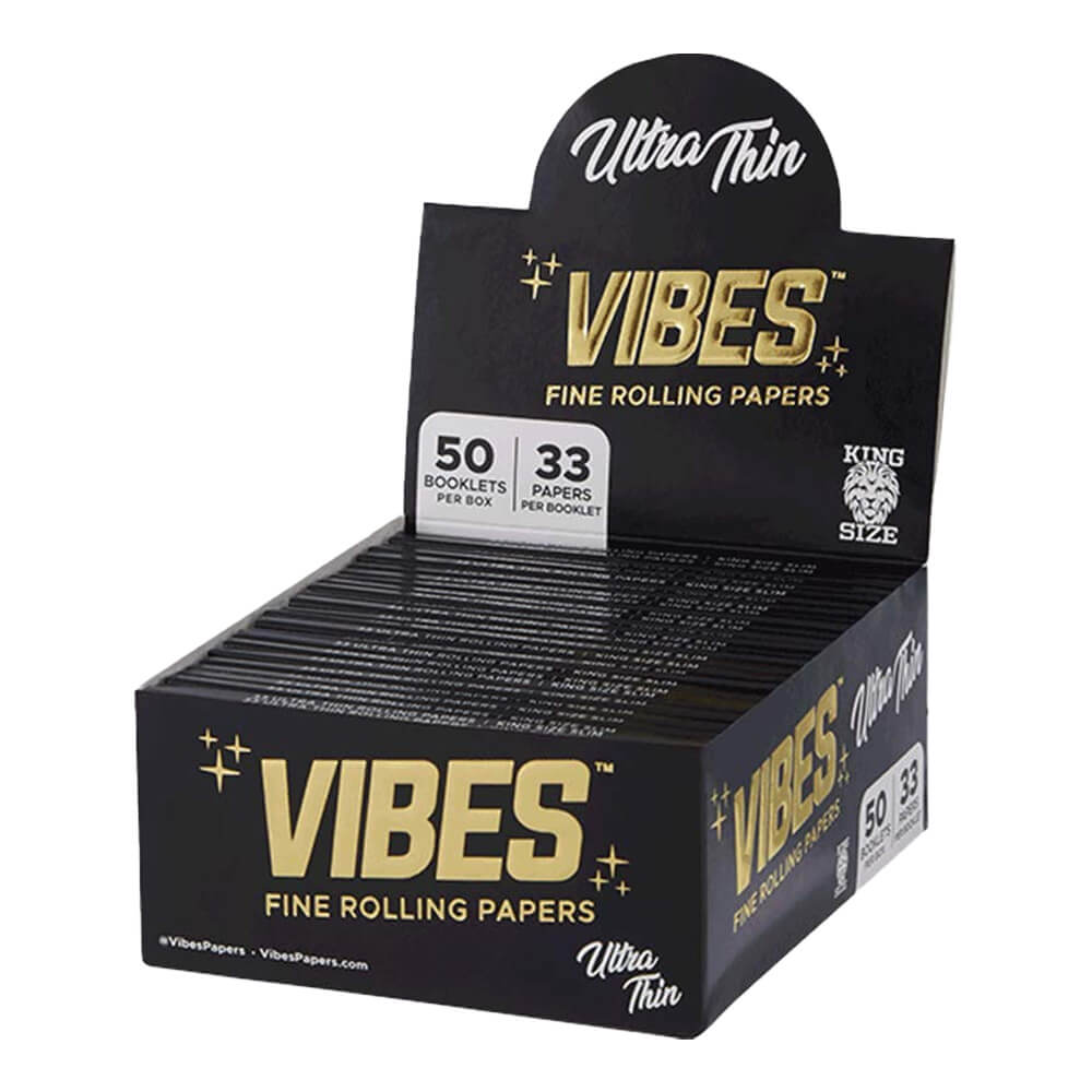 VIBES Rolling Papers King Size Slim Ultra Thin (50 Stück/Display)