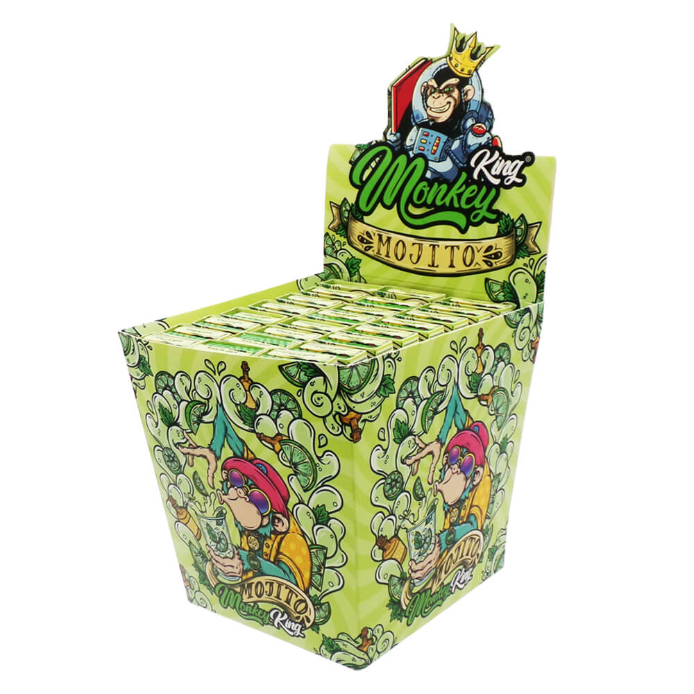 Monkey King Rolling Papers mit Filter Tips Mojito (24 Stück/Display)