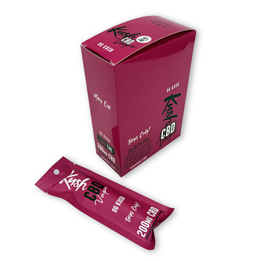 Kush CBD Vape OG Kush 200mg CBD Einweg-Vape-Pen (10 Stück/Display)