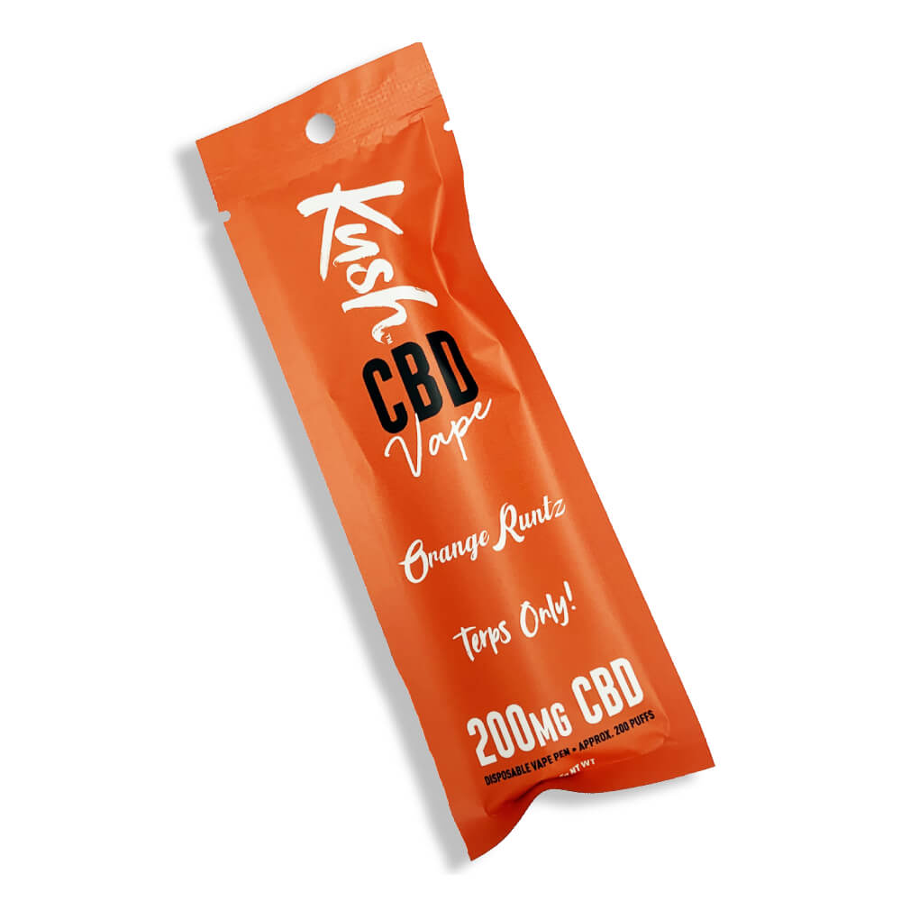 Kush CBD Vape Orange Runtz 200mg CBD Einweg-Vape-Pen (10 Stück/Display)