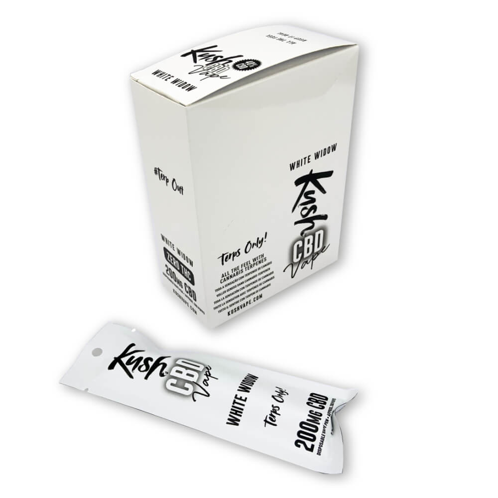 Kush CBD Vape White Widow 200mg CBD Einweg-Vape-Pen (10 Stück/Display)
