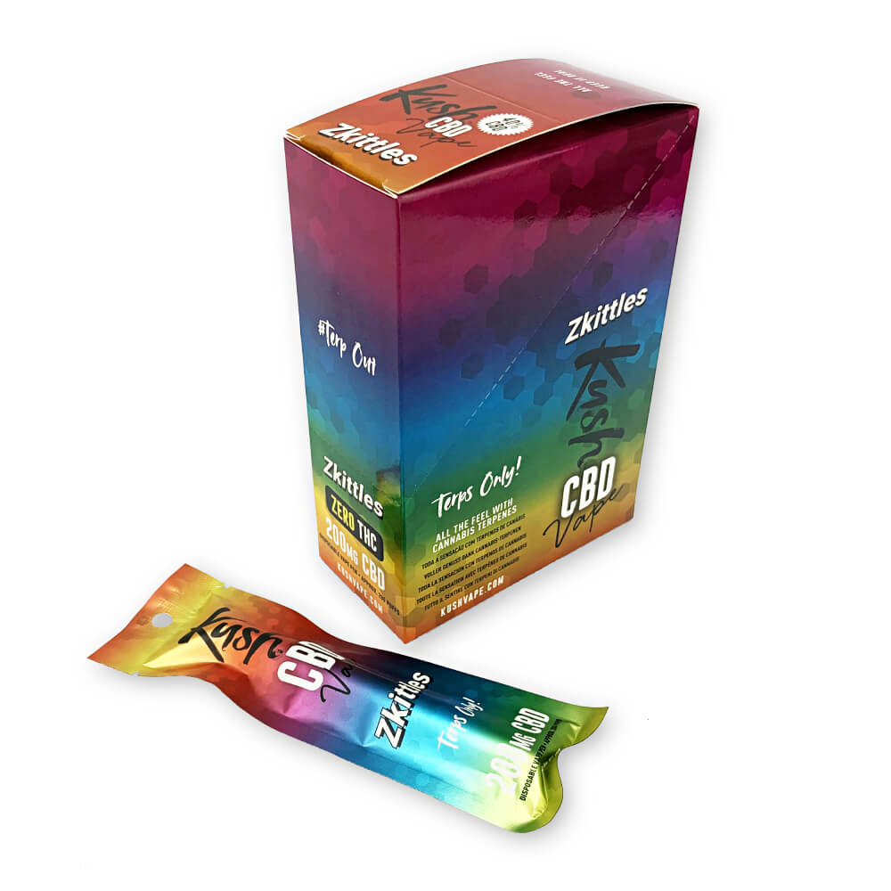 Kush CBD Vape Zkittles 200mg CBD Einweg-Vape-Pen (10 Stück/Display)