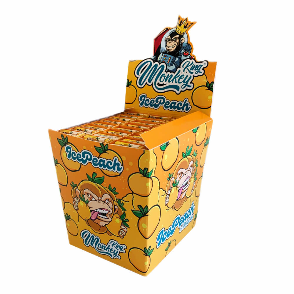Monkey King Rolling Papers mit Filter Tips Ice Peach (24 Stück/Display)
