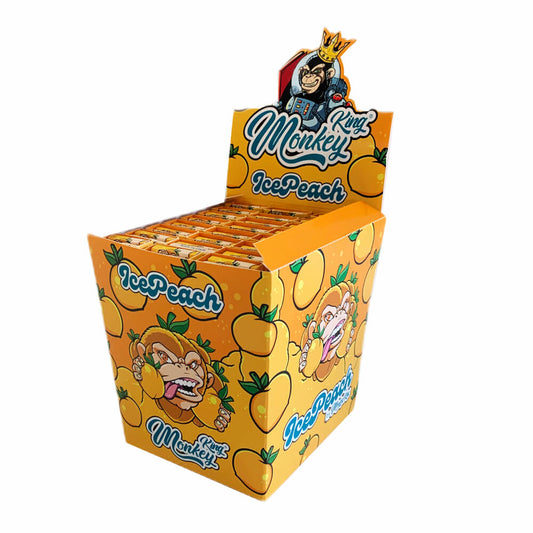 Monkey King Rolling Papers mit Filter Tips Ice Peach (24 Stück/Display)
